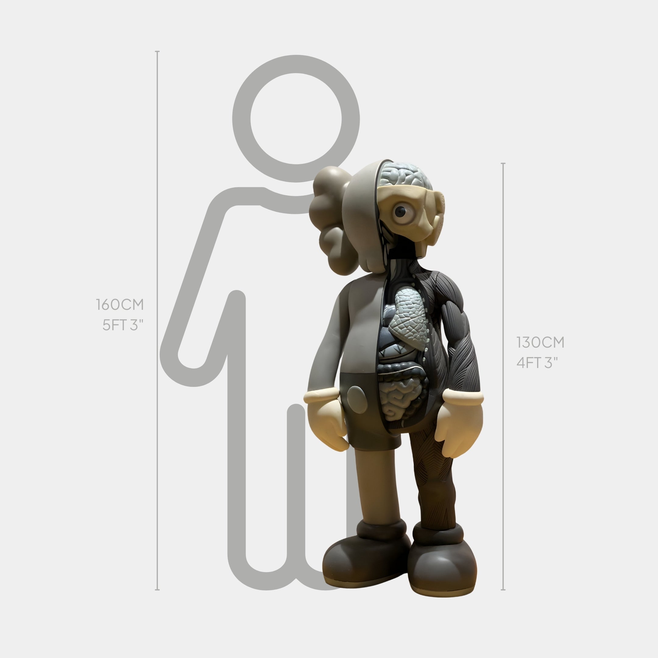 Dissected Grey Sculpture - 130cm